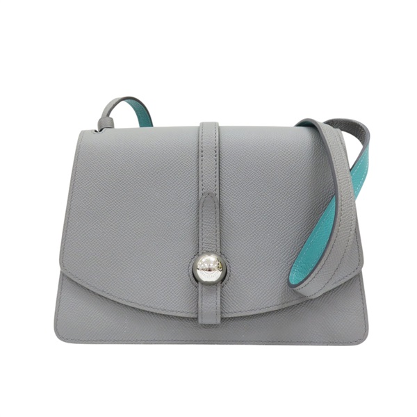 灰/綠色 牛皮 Madeleine 肩背包【Moynat 摩奈】