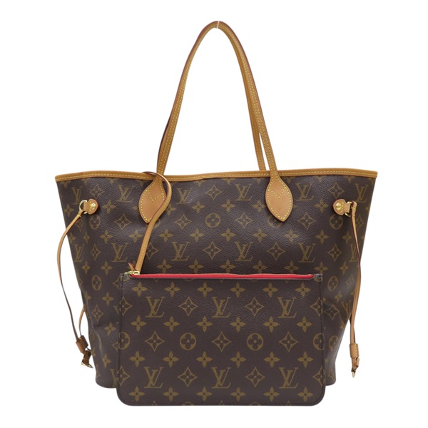 棕色 原花帆布 Neverfull MM 肩背包 托特包 M41177