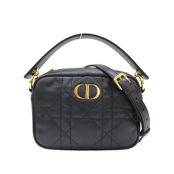 黑色 藤格紋皮革 兩用包