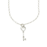 925純銀 Heart Key 項鍊【Tiffany & Co 蒂芬妮】