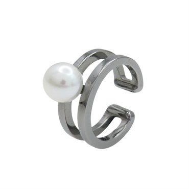 黑色925銀 珍珠 耳扣【MIKIMOTO 御木本】 PE-01749