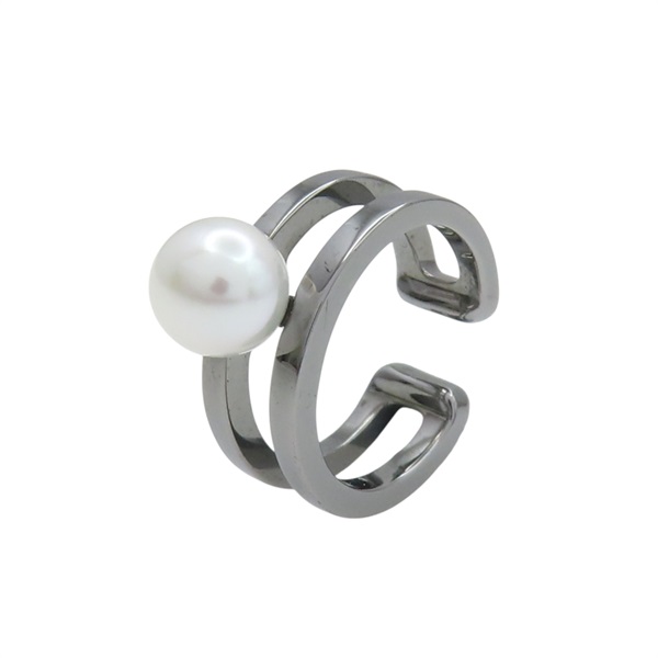 黑色925銀 珍珠 耳扣【MIKIMOTO 御木本】 PE-01749