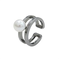 黑色925銀 珍珠 耳扣【MIKIMOTO 御木本】 PE-01749