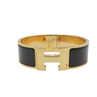 黑色琺瑯 金色鍍金 Clic Clac H手環【HERMES 愛馬仕】 300001FO01GM
