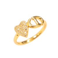 金色 金屬 鍍金 CD Navy 戒指 M