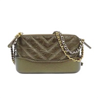 金色皮革 Small Gabrielle Clutch 鍊帶肩背包 流浪包 無卡 A94505