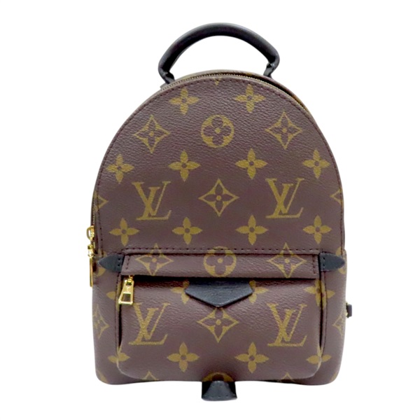 棕色 原花帆布 Palm Springs Mini 後背包 M44873