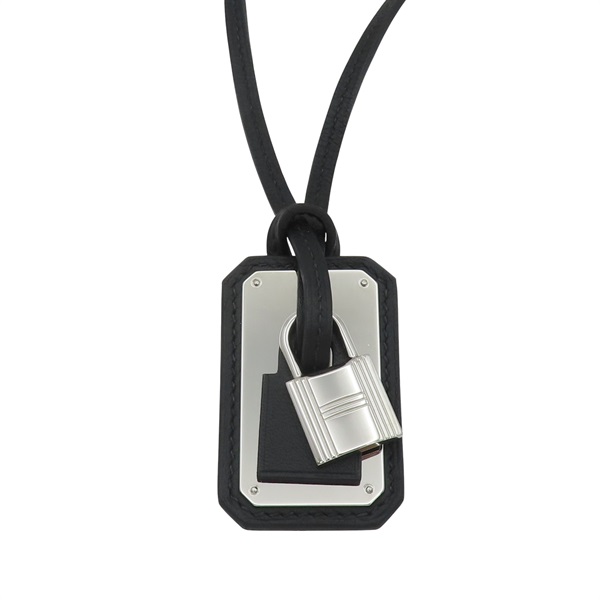 黑色牛皮 銀色鍍金 O′Kelly 項鍊 Y刻【HERMES 愛馬仕】