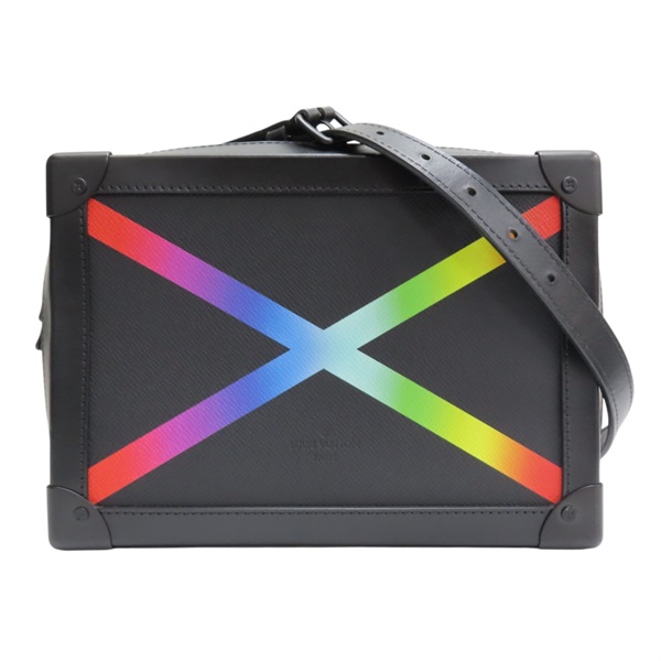 黑色 皮革 Soft Trunk Taiga Rainbow 肩背包 M30341