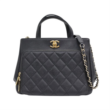 黑色 荔枝紋牛皮 Buisiness affinity tote 兩用包 A93750