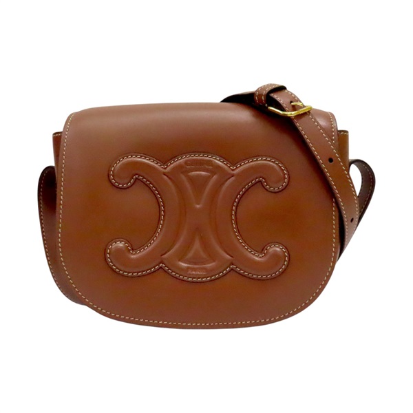 棕色 牛皮 單肩包  198263DU3