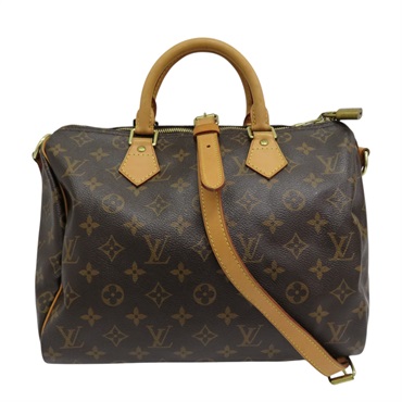 棕色 原花 帆布 SPEEDY BANDOULIERE 30 兩用包 M40391
