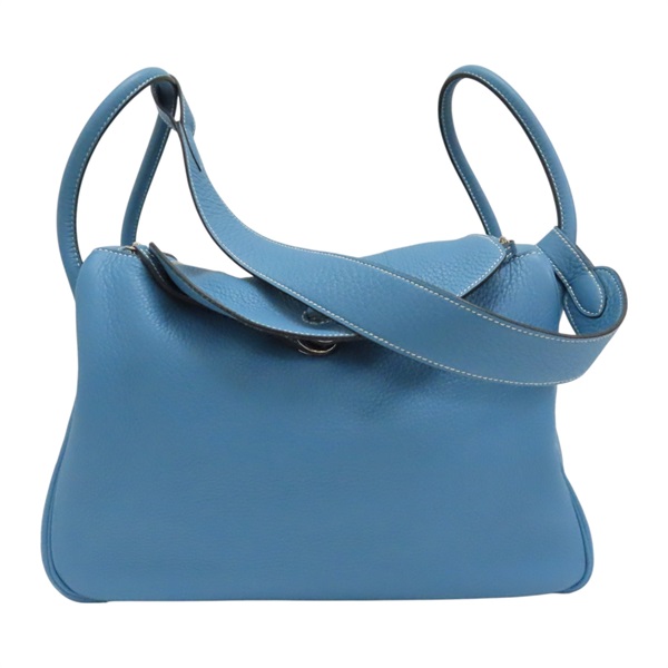 藍色 Taurillon牛皮 Lindy 34 肩背包 口L刻 銀扣