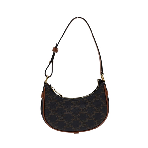 棕色 PVC塗層帆布 Ava 迷你 肩背包