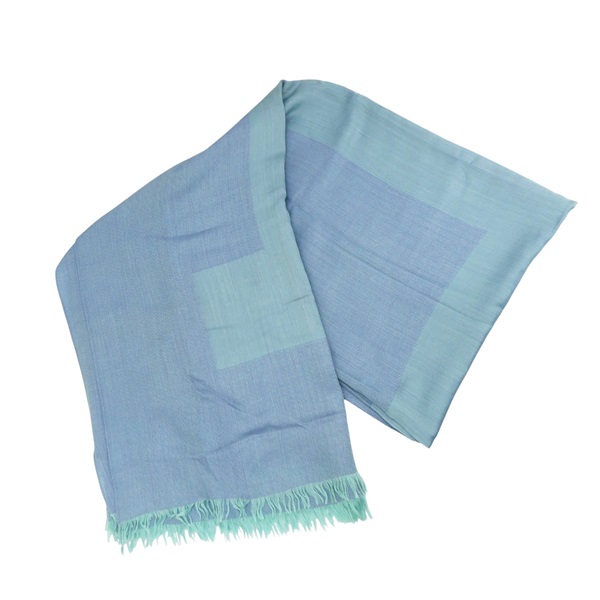 藍色 羊絨 圍巾