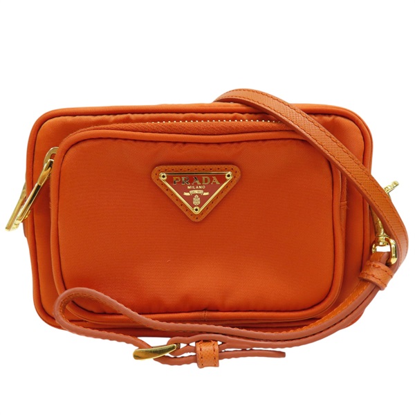 橘色 尼龍 手拿包 肩背包 1N1862