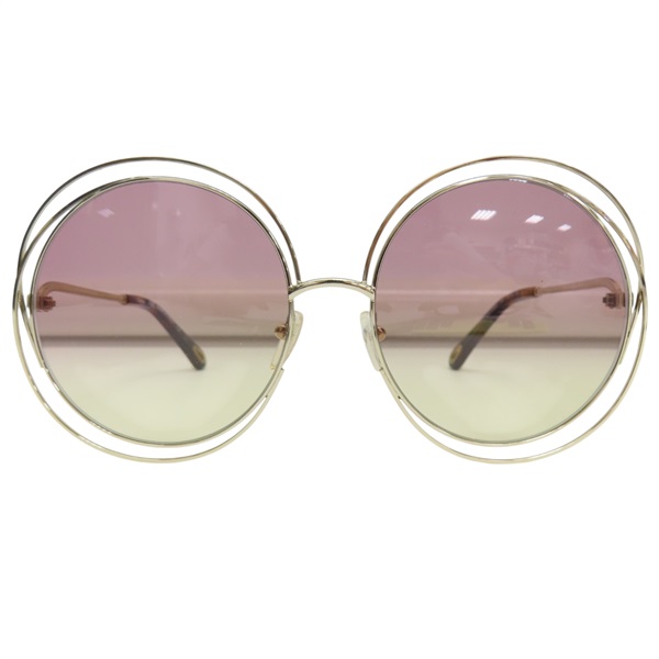 透紫色漸層 金屬圓框 Carlina 太陽眼鏡【Chloe 克羅伊】 CE114SD
