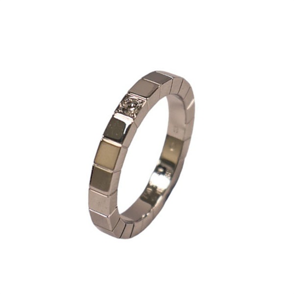 18K 白金 Lanieres 鑽石戒指 53【Cartier 卡地亞】