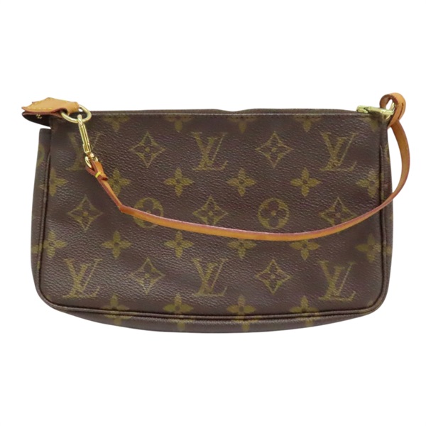 棕色 原花 帆布 Pochette Accessoires 手提包【LOUIS VUITTON LV 路易威登】 M51980
