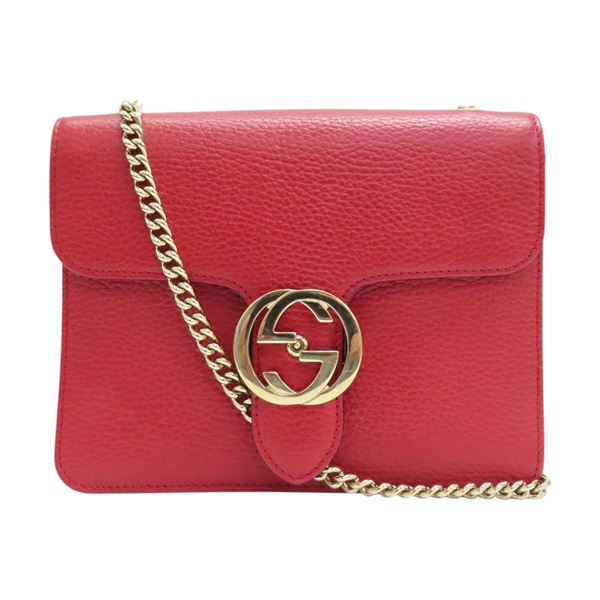 紅色 牛皮 Interlocking G 肩背包 510304