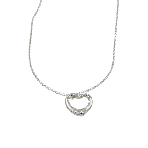 925純銀 鑽石 Open Heart 鏈墜 項鍊【Tiffany & Co 蒂芬妮】