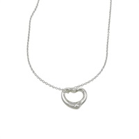 925純銀 鑽石 Open Heart 鏈墜 項鍊【Tiffany & Co 蒂芬妮】