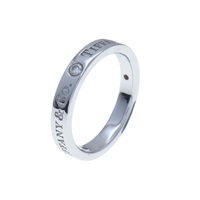 PT950鉑金 3PD鑽石 Flat band戒指 #8 60001883