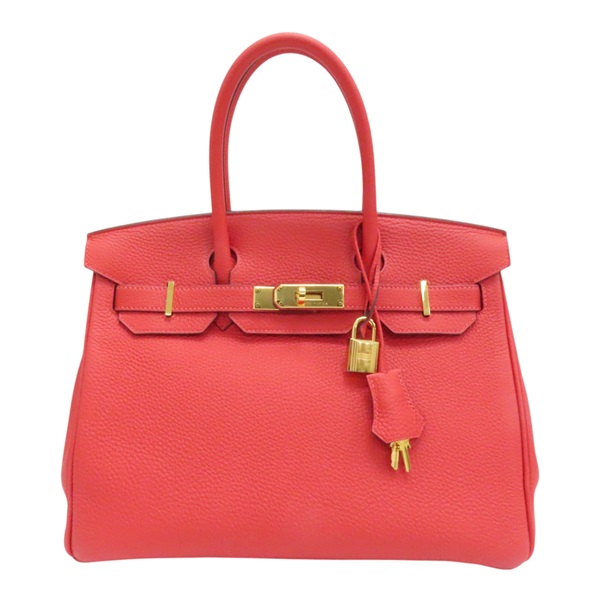 牡丹紅 TOGO 牛皮 BIRKIN 30 柏金包 手提包 口R刻 金扣【HERMES 愛馬仕】 H027633CC