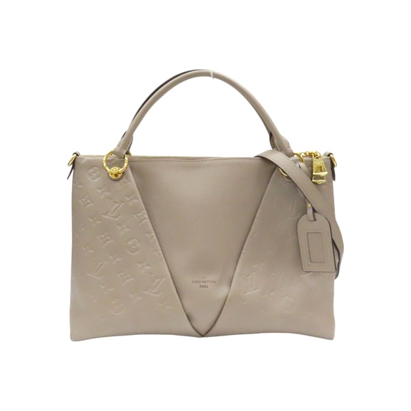 卡其色 原花 牛皮 V Tote MM 兩用包 肩背包 M44884