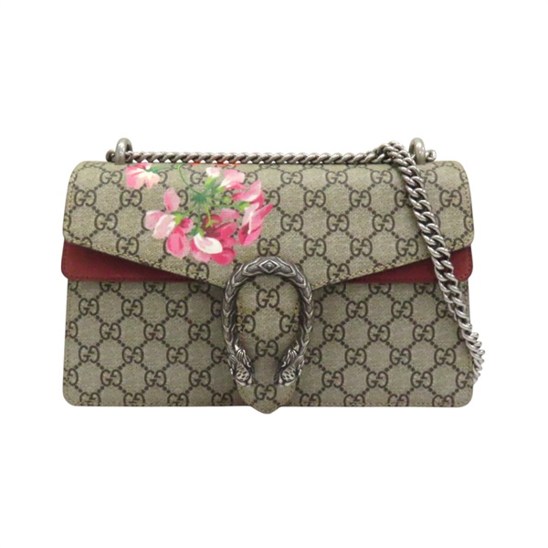 烏木色 GG Supreme Blooms 帆布 Dionysus 酒神包 肩背包 400249