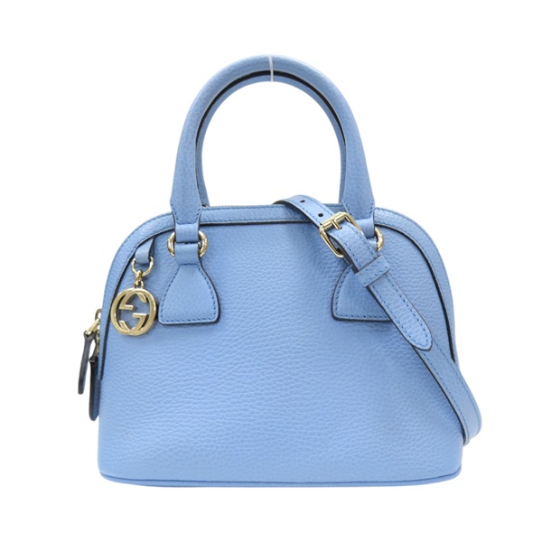 藍色牛皮 GG Charm Dome 兩用包 449661【GUCCI 古馳】 449661