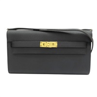 黑色 EPSOM牛皮 KELLY TO GO 肩背包 金扣 B刻