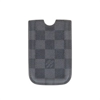 黑色 棋盤格帆布 手機套 名片夾 N62669