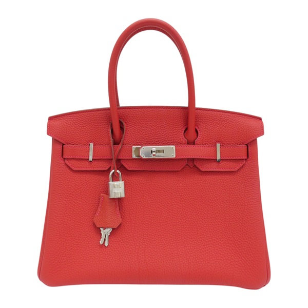 紅色 TOGO 牛皮 BIRKIN 30 柏金包 手提包 口Q刻 銀扣