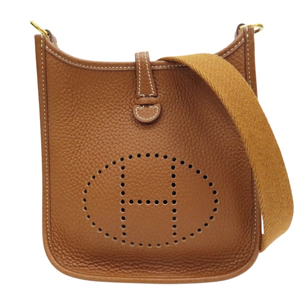 金棕色 TC牛皮 Mini Evelyne 肩背包 Y刻