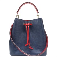 藍/紅色 Epi 水波紋 牛皮 NeoNeo MM 水桶包 肩背包  M54367