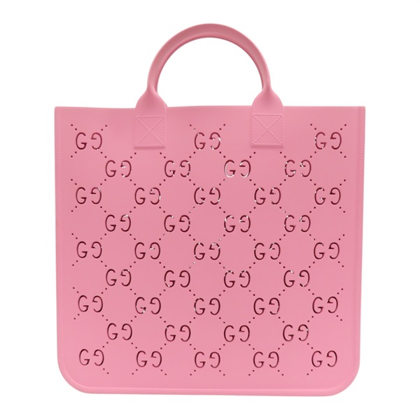 粉紅色 GG 橡膠 鏤空 手提包 679365
