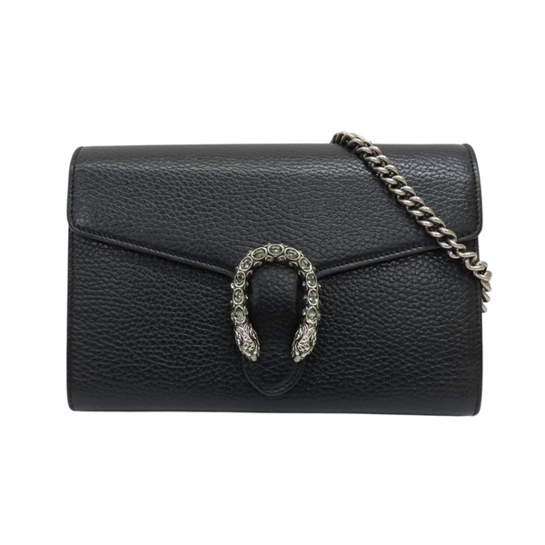 黑色皮革 Dionysus 肩背包 401231