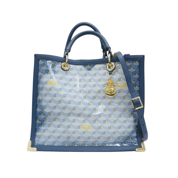 藍色 透明印花PVC SagaCity 31 兩用包【Faure Le Page 馥瑞樂爵】