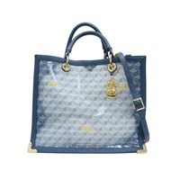 藍色 透明印花PVC SagaCity 31 兩用包【Faure Le Page 馥瑞樂爵】