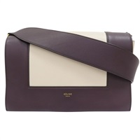 深紫/粉膚色 牛皮 Frame 肩背包