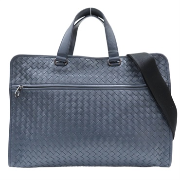 藍色 羊皮編織 公事包 兩用包【BOTTEGA VENETA BV 寶緹嘉】