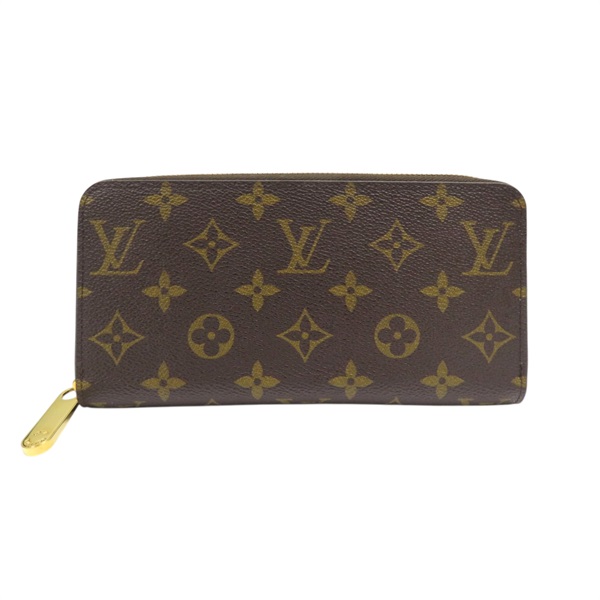 棕色 原花帆布 ZIP拉鍊長夾 M41895 M41895