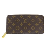 棕色 原花帆布 ZIP拉鍊長夾 M41895 M41895