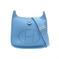 牛仔藍 Taurillon 皮革 Evelyne 29 肩背包 T刻