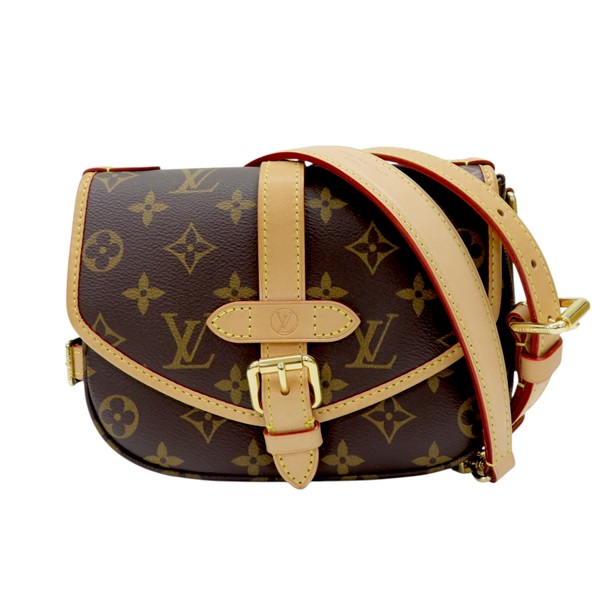棕色 原花帆布 Saumur BB 兩用包【LOUIS VUITTON LV 路易威登】 M46740