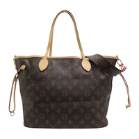 棕色 原花帆布 Neverfull MM Inside Out Stripe 托特包【LOUIS VUITTON LV 路易威登】 M12707