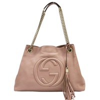 粉色 牛皮 Soho 肩背包 308982【GUCCI 古馳】 308982