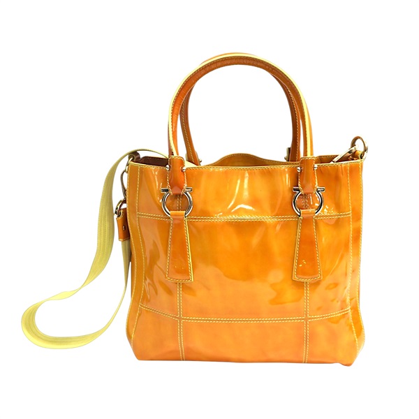 橘色 漆皮 兩用包【Salvatore Ferragamo 費拉格慕】