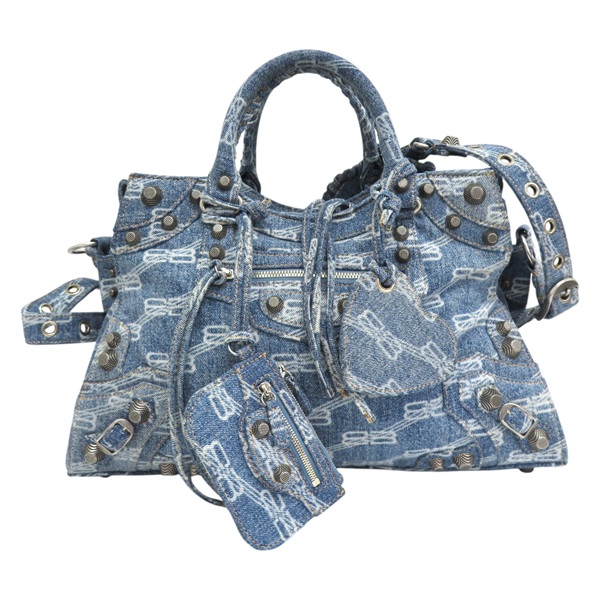 藍色 丹寧布 Neo Cagole City 兩用包【BALENCIAGA 巴黎世家】 700451